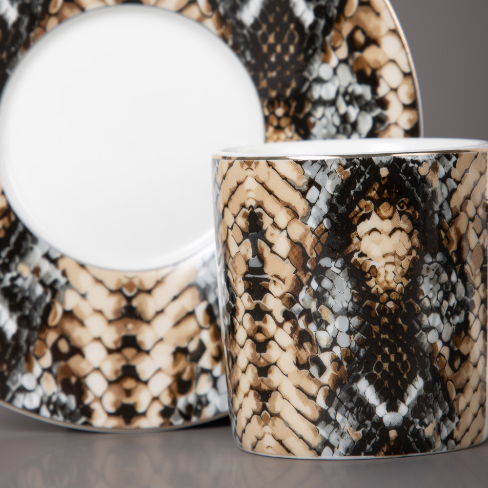 MILLIMI Снейк Набор кофейный 4 пр., 100мл, 12,5см, фарфор, арт.№ 802-508