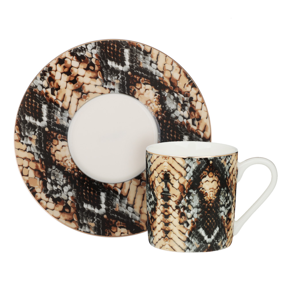 MILLIMI Снейк Набор кофейный 4 пр., 100мл, 12,5см, фарфор, арт.№ 802-508