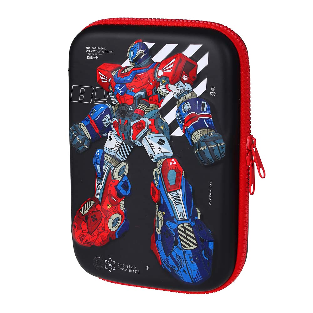 BY ПЕРЕСВЕТ Пенал жесткий, 22х15х4,5см, 1 отд., откид.планка, крышка из ЭВА, объемные элементы, арт.№ 238-299