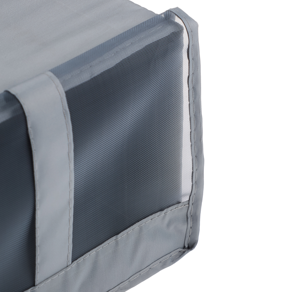 VETTA Швеция Короб для обуви складной на молнии, 34х22х16см, полиэстер, ПЕВА, серый, арт.№ 457-755