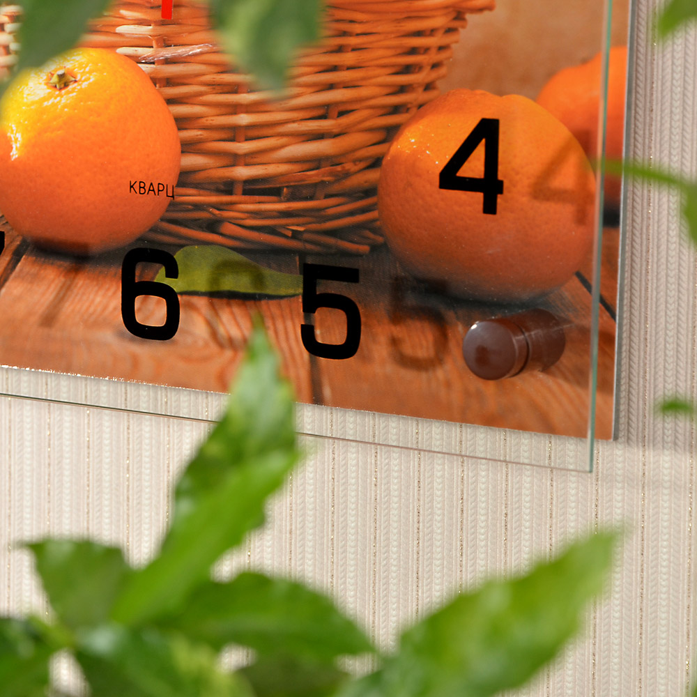 Часы настенные, 25х25см, стекло, 4 дизайна, арт.№ 581-819