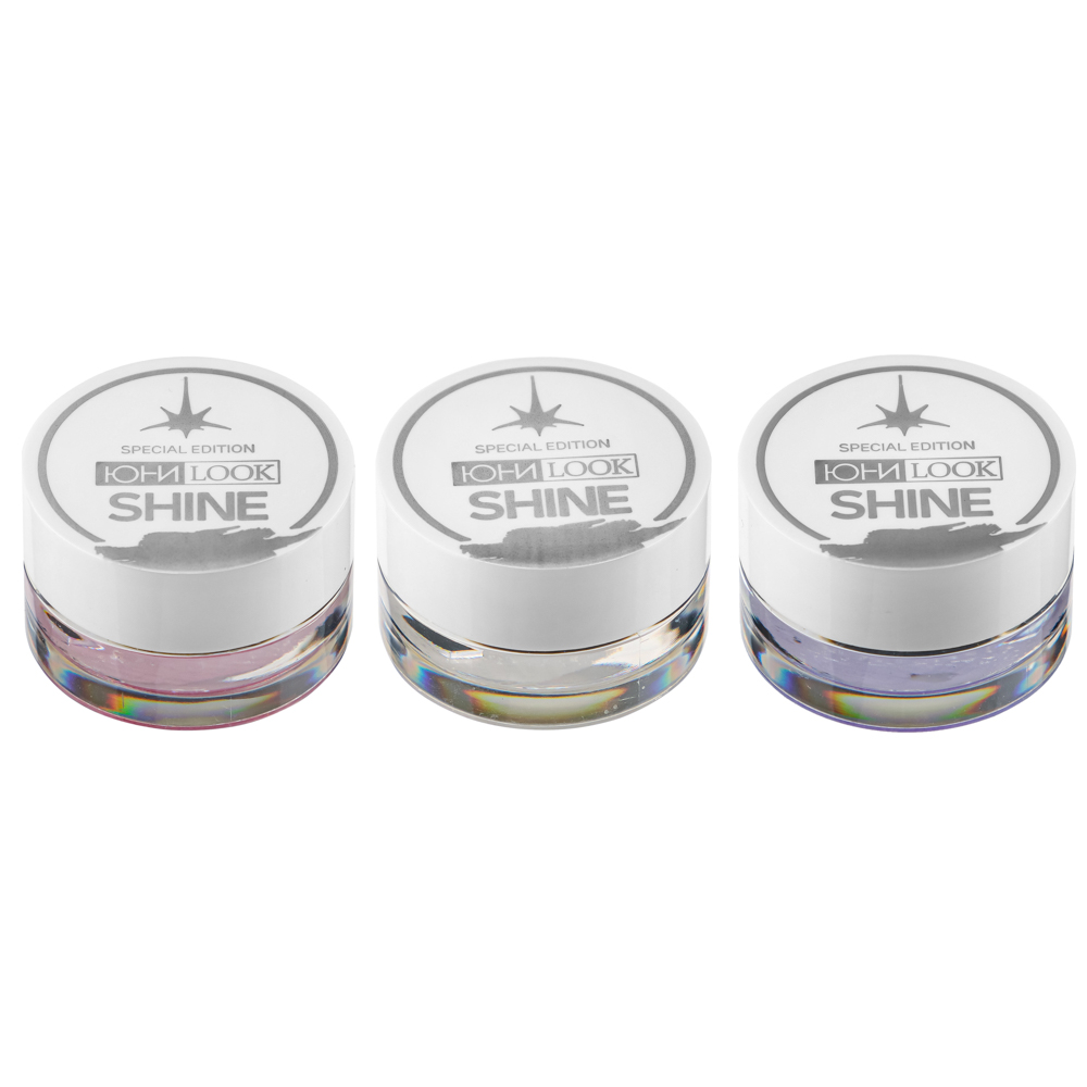 ЮНИLOOK Шайн Глиттерные тени, 2,5г, 3 тона, арт.№ 330-495