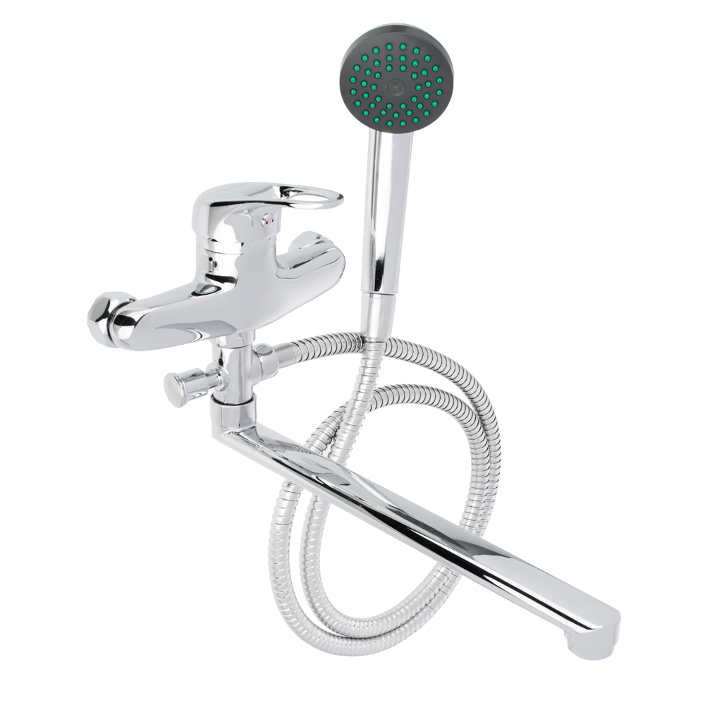 Смеситель Klabb 05 211 для ванны, дл. прямой излив, керам. картридж 40 мм, хром, арт.№ 566-041