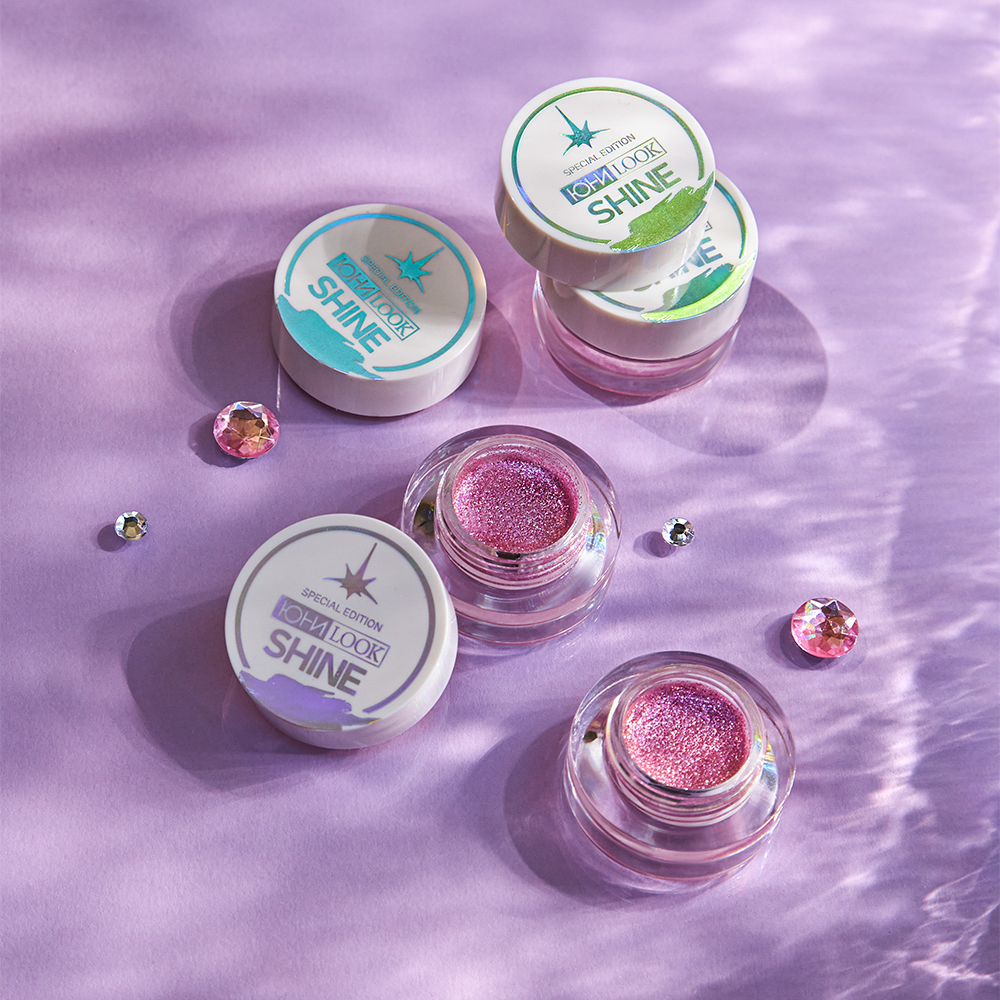 ЮНИLOOK Шайн Глиттерные тени, 2,5г, тон 02, розовый, арт.№ 330-019