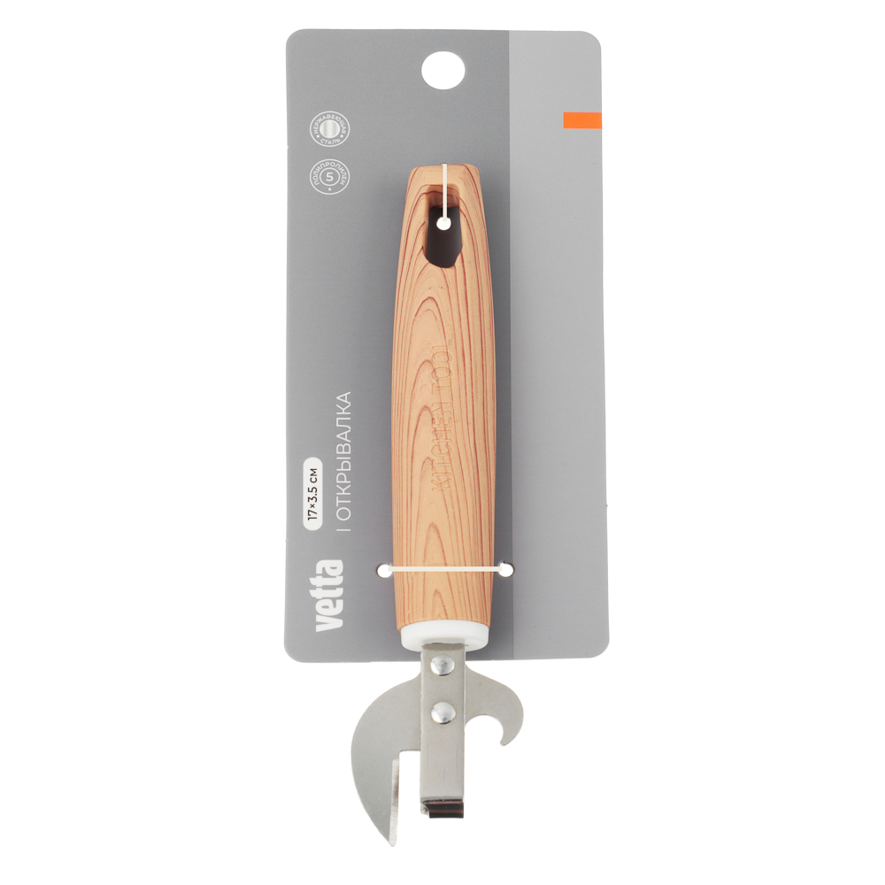 VETTA Открывалка, 17x3,5 см, нержавеющая сталь, полипропилен, арт.№ 882-426