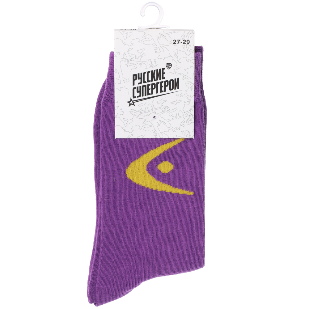 BY Русские Супергерои Носки универс., р.27-29, 85% хлопок, 10% полиэстер, 5% спандекс, разноцветные, арт.№ 019-004
