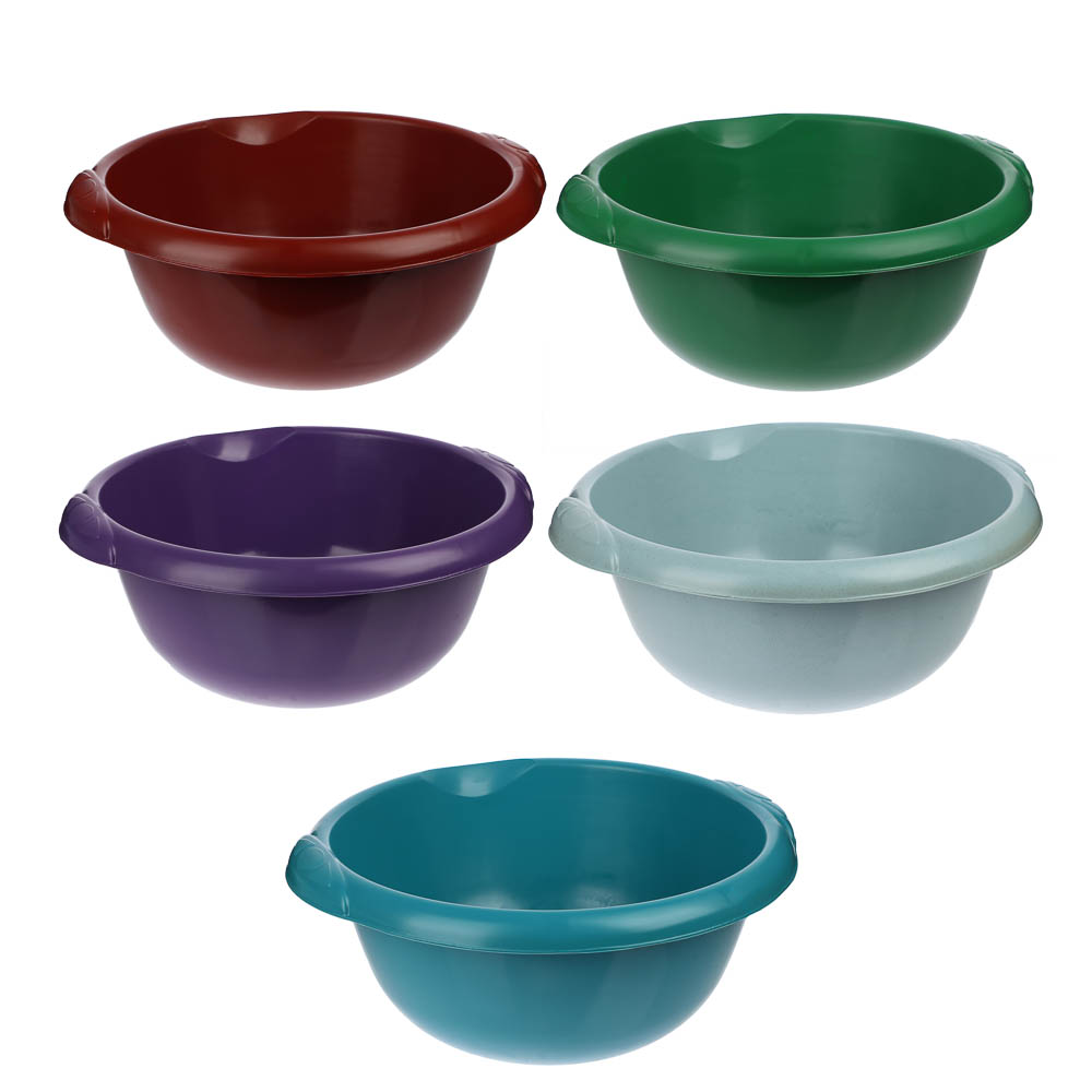 Таз пластмассовый круглый 12л, 10 цветов, арт.№ 444-064