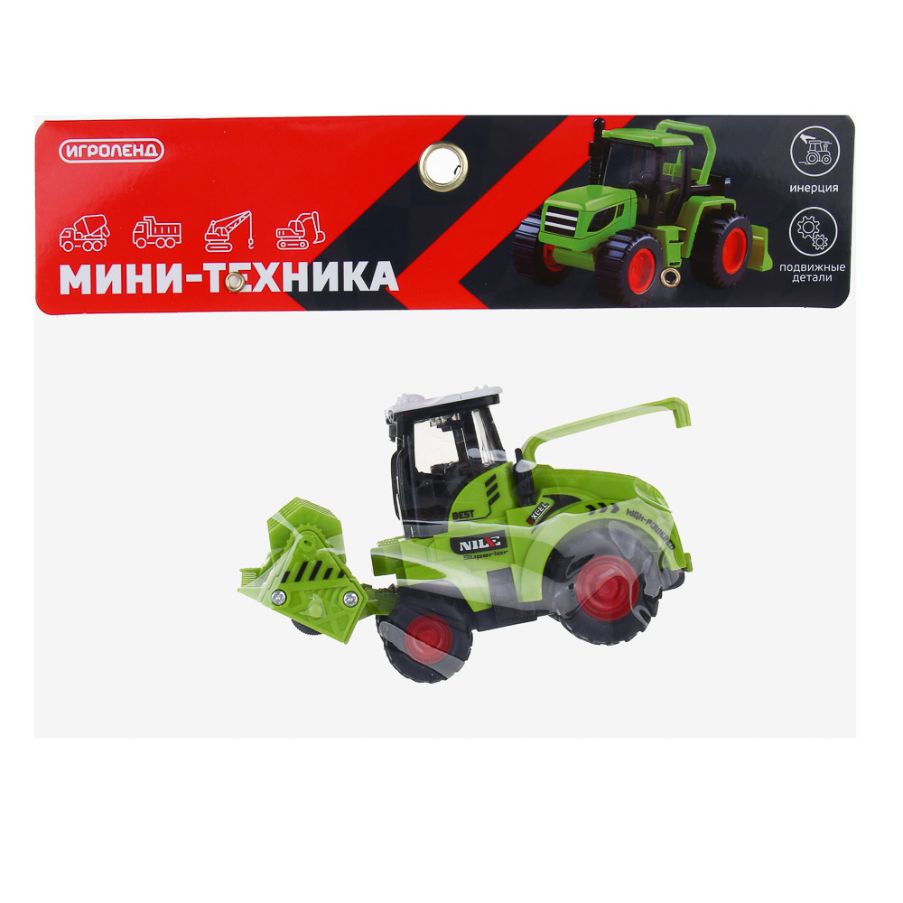ИГРОЛЕНД Машинка инерционная "Техника-мини", ABS, 14,3х4,8х6 см, 5 дизайнов, арт.№ 292-325