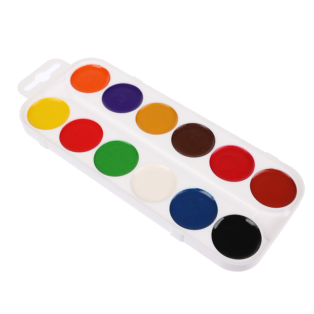 ClipStudio Краски акварельные, 12 цветов, без кисти, в картонной упаковке, арт.№ 583-242