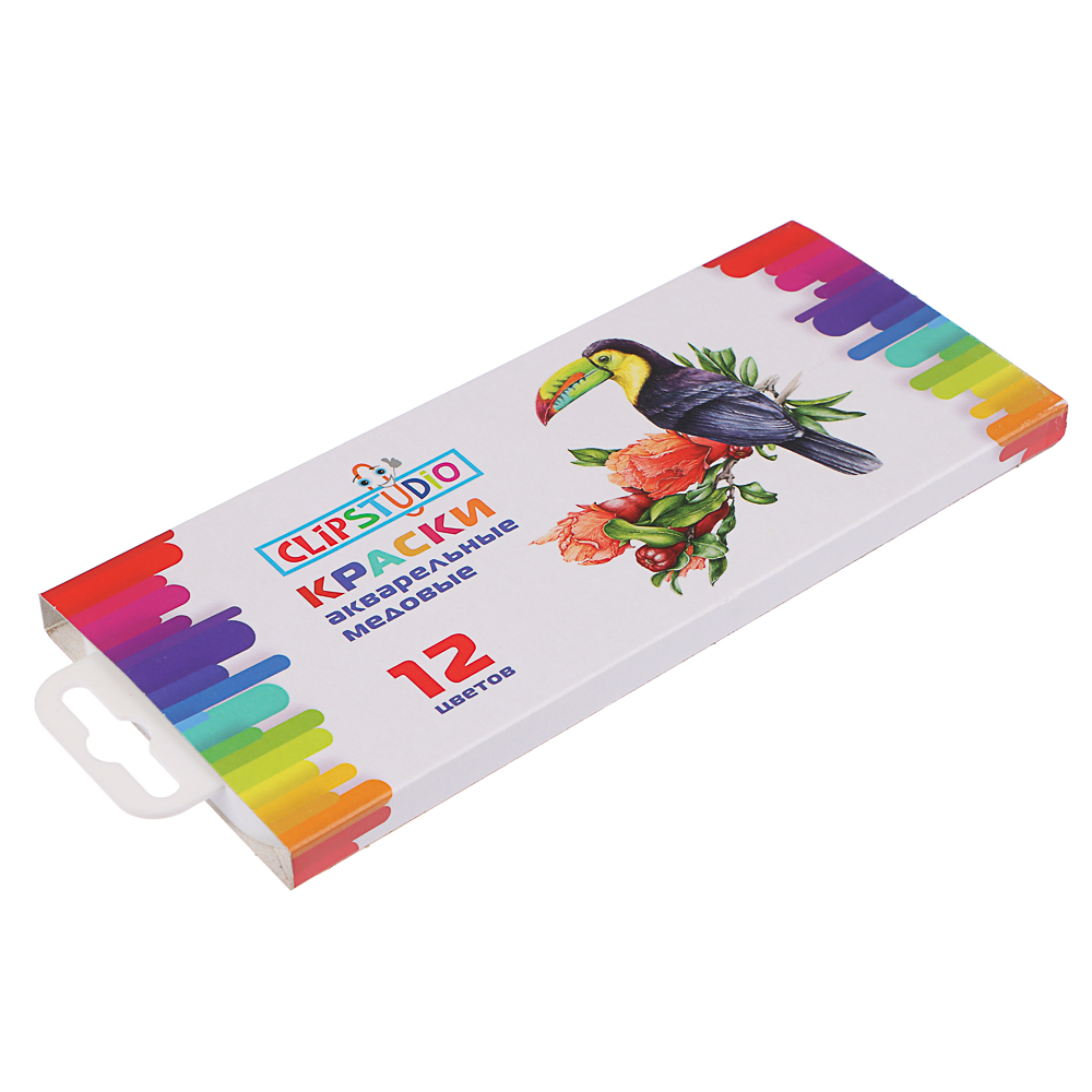 ClipStudio Краски акварельные, 12 цветов, без кисти, в картонной упаковке, арт.№ 583-242