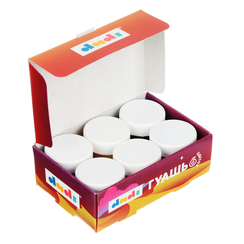 Гуашь 6цв., объем баночки 10мл, арт.№ 583-248