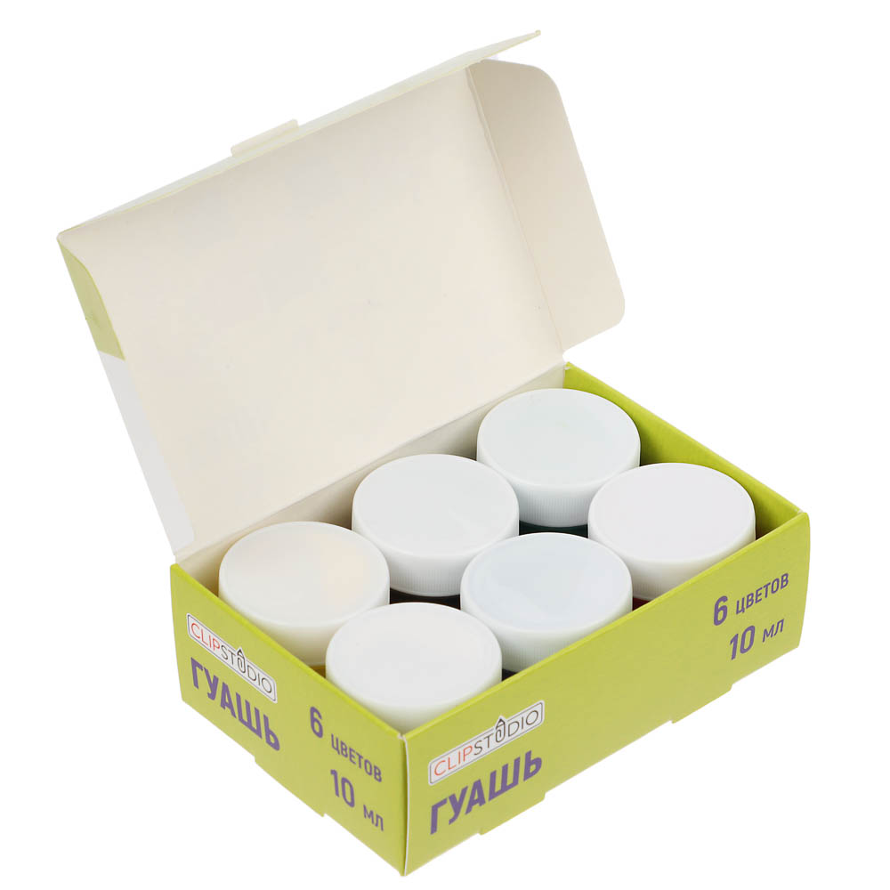 Гуашь 6цв., объем баночки 10мл, арт.№ 583-248