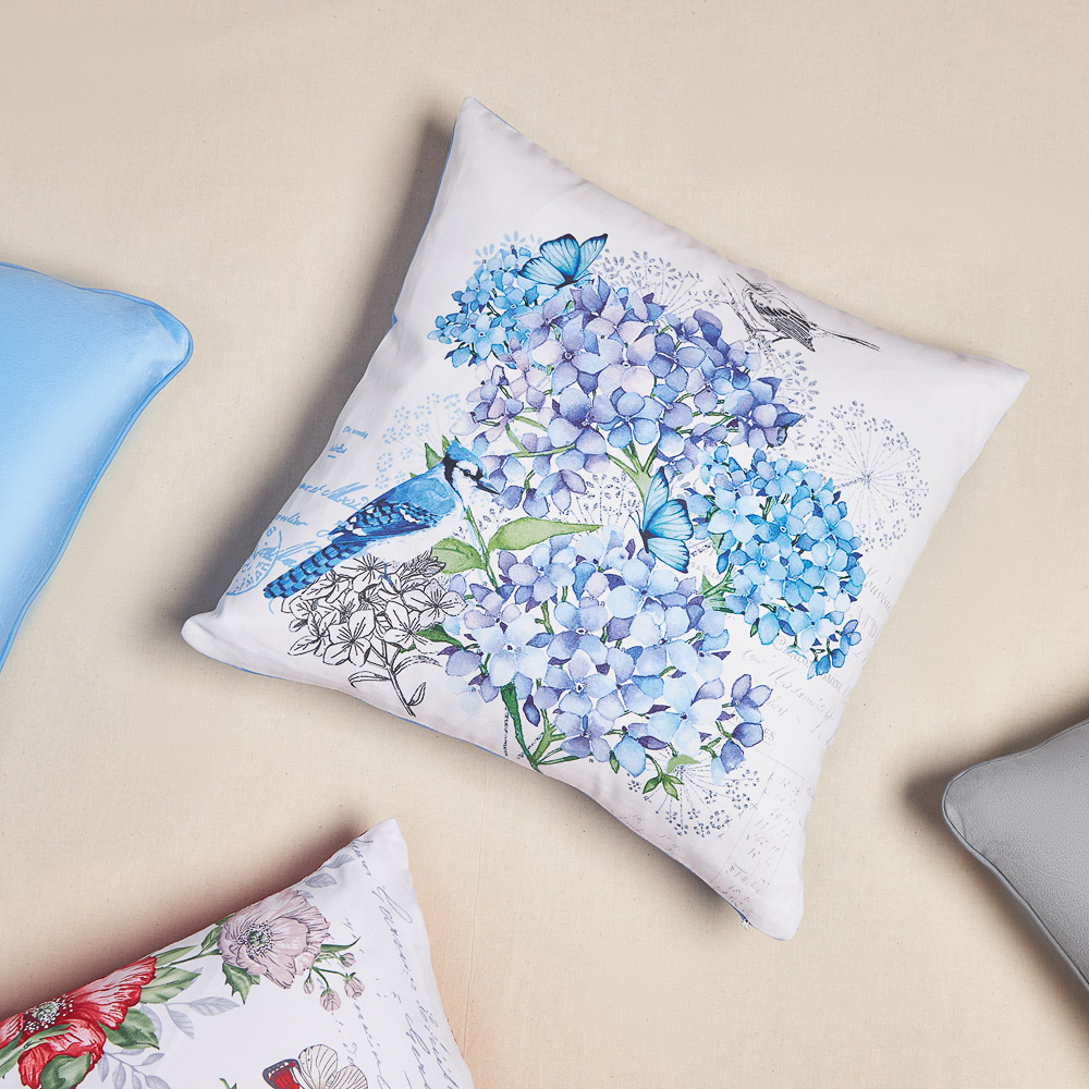 PROVANCE Гортензия Чехол для подушки 40х40см, 100% хлопок, арт.№ 488-080