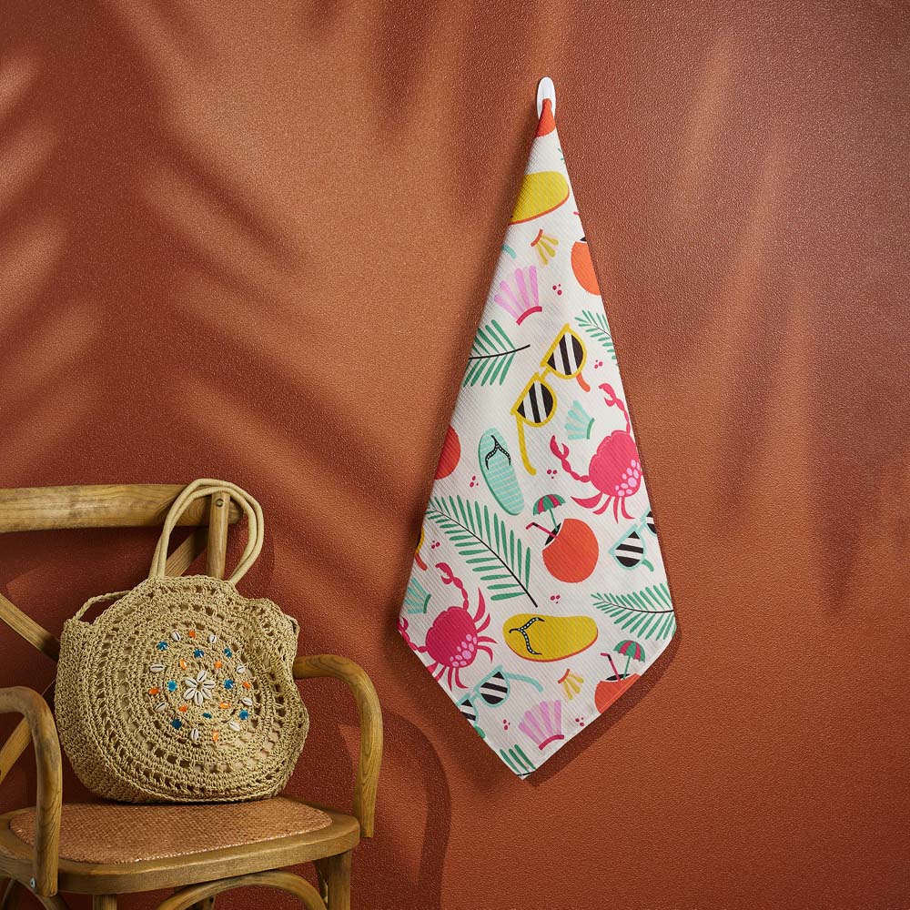 PROVANCE Саммер Полотенце вафельное пляжное 75х150см, 100% хлопок, 3 дизайна, арт.№ 496-026