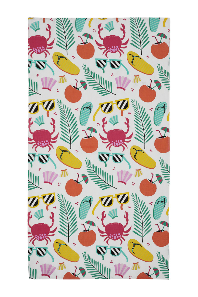 PROVANCE Саммер Полотенце вафельное пляжное 75х150см, 100% хлопок, 3 дизайна, арт.№ 496-026