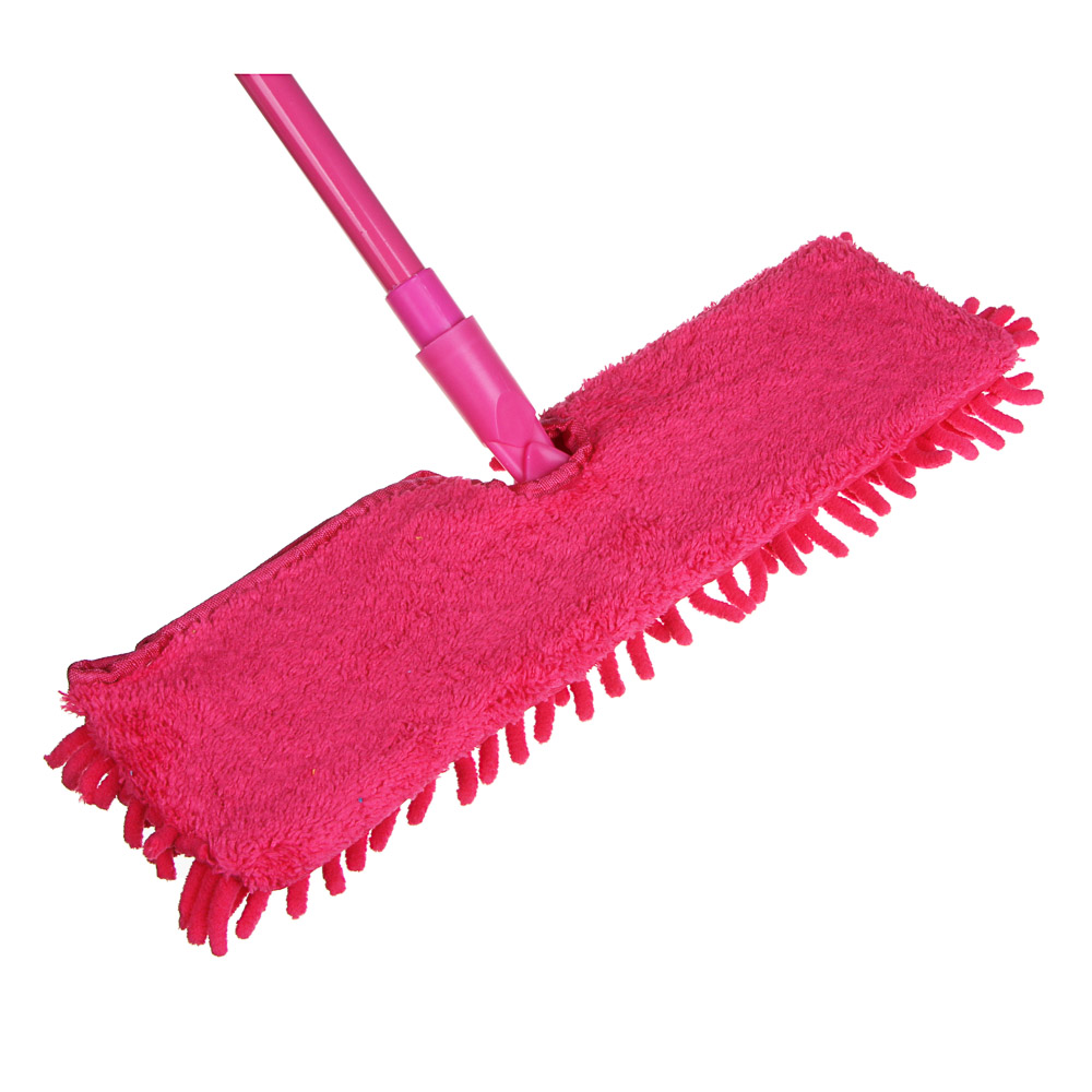 VETTA Швабра с двухсторон. насадкой эконом микрофибра 40x12см,ручка телескоп, окраш.металл, 110 см, арт.№ 444-373