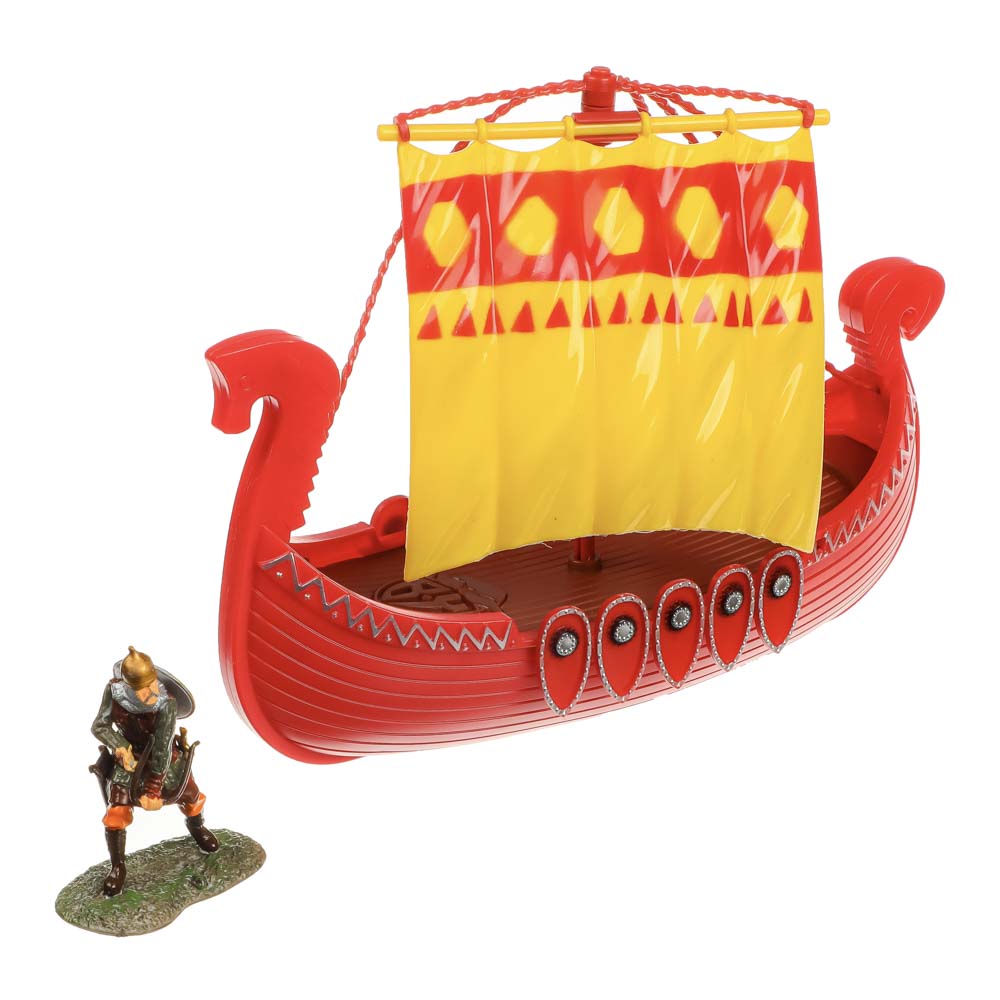 BY Игровой набор "Ладья варяг", 1 солдатик, PP, HIPS, PVC, 24х19х12,5см, арт.№ 296-076