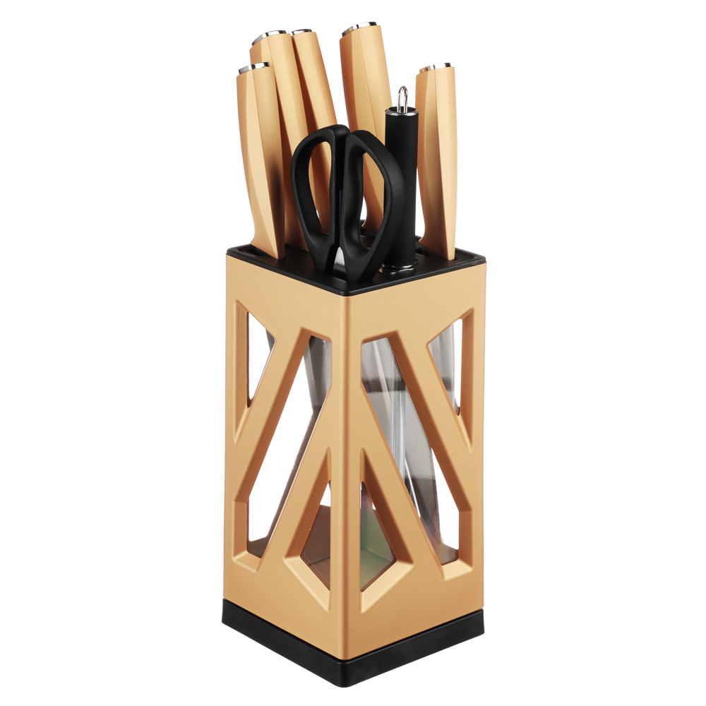 SATOSHI Анбон Набор ножей кухонных 8пр, вращающаяся подставка, арт.№ 803-348