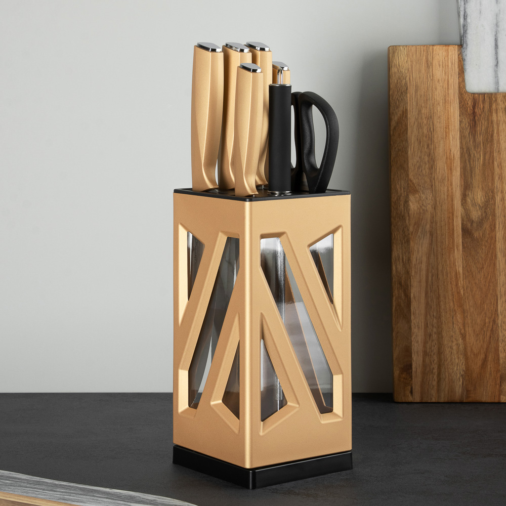 SATOSHI Анбон Набор ножей кухонных 8пр, вращающаяся подставка, арт.№ 803-348