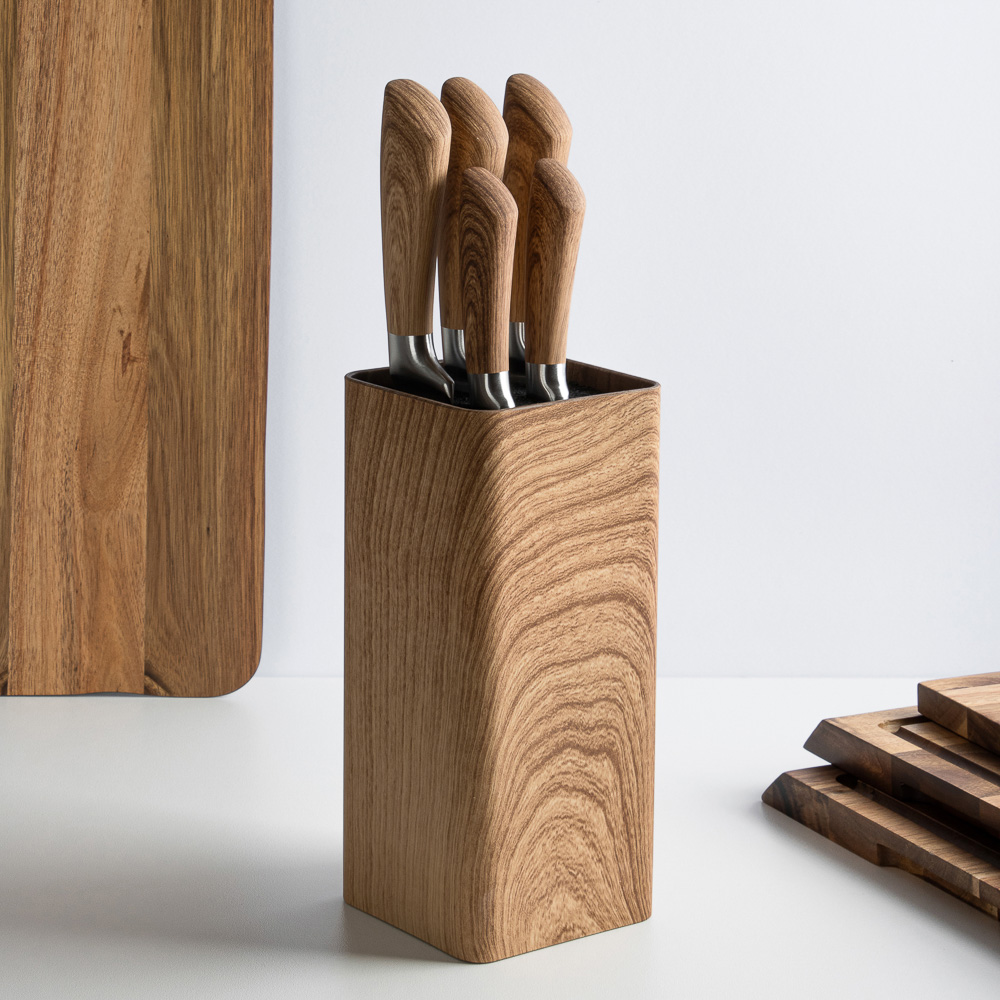 SATOSHI Роше Набор ножей кухонных 6пр, подставка с полипропиленовыми разделителями, арт.№ 803-350