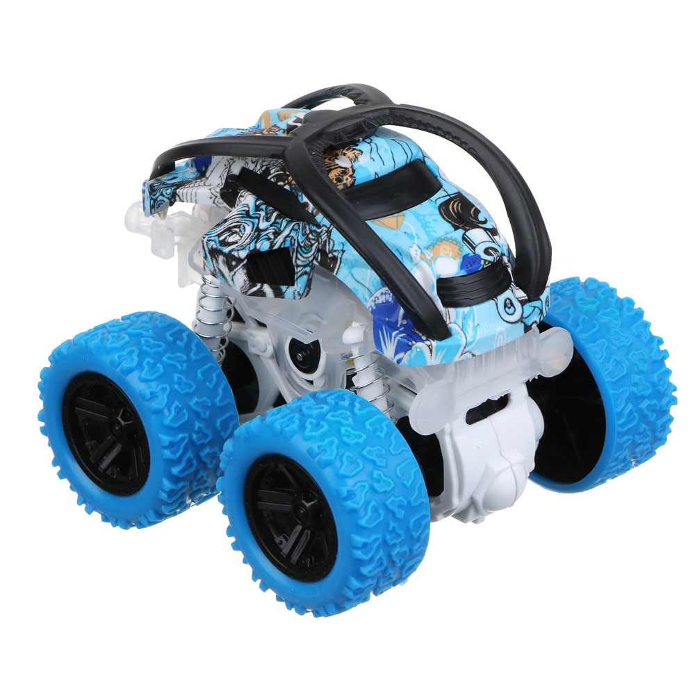 ИГРОЛЕНД Машинка инерционная "Монстр трак", свет, 3хLR44, ABS, 9х7,5х9 см, 4 дизайна, арт.№ 292-010