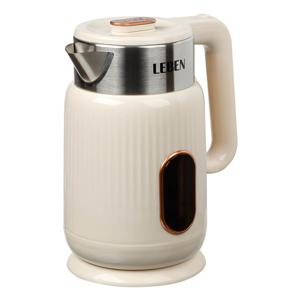 LEBEN Чайник электрический 2л, 1500Вт, пластик, арт.№ 291-144