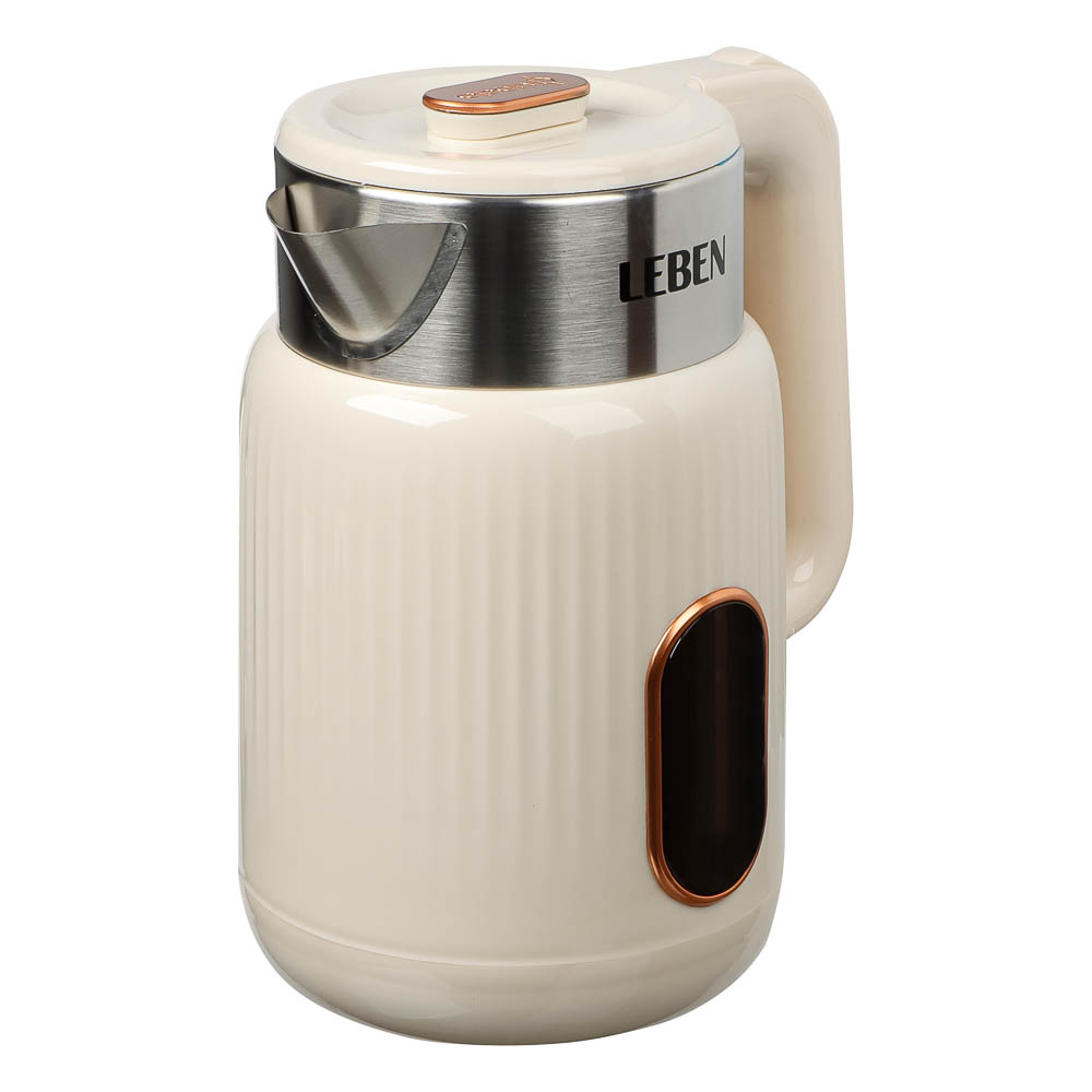 LEBEN Чайник электрический 2л, 1500Вт, пластик, арт.№ 291-144