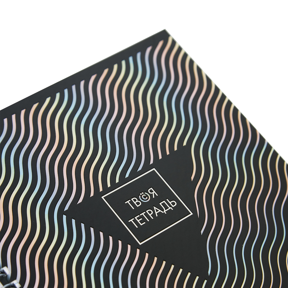 ВСЁГАЗИН Тетрадь 80 л. в клетку, ПРЕМИУМ, на спирали,офсет, обл.картон, "Микс" эффекты, 4 диз., арт.№ 059-027