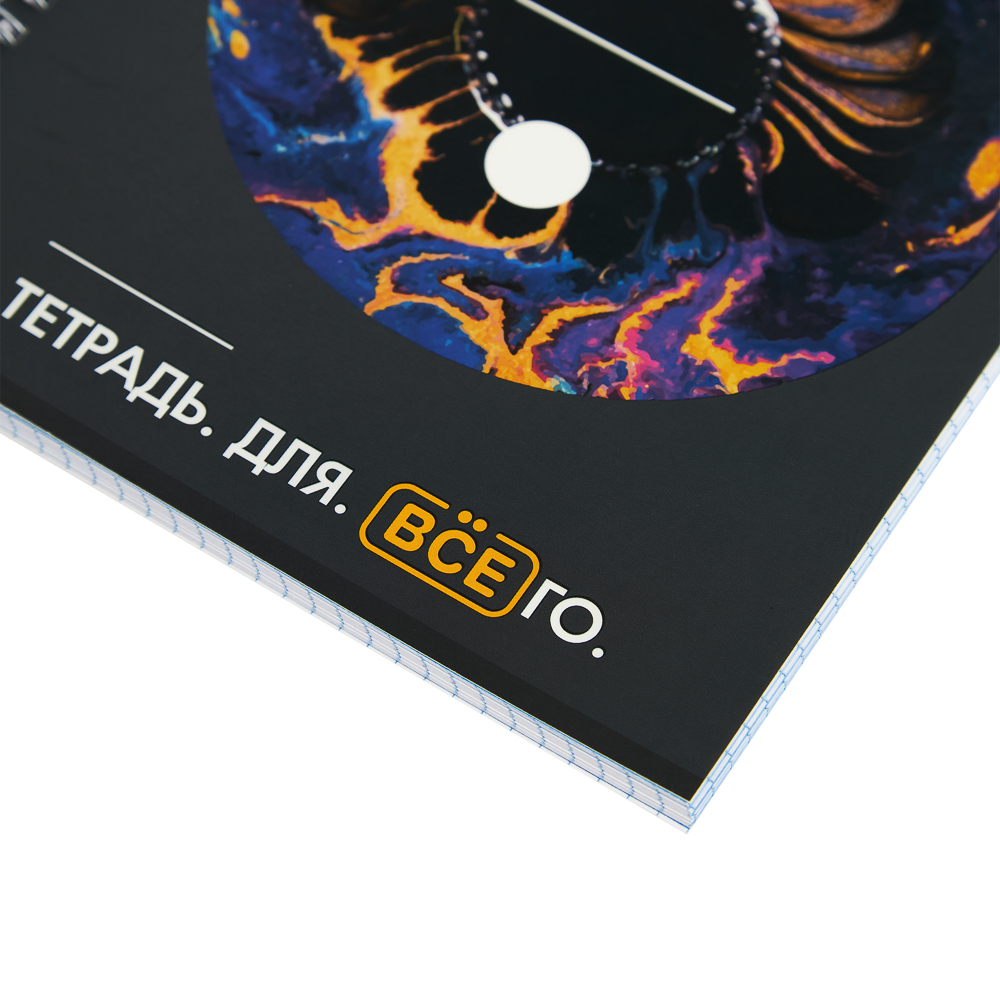 ВСЁГАЗИН Тетрадь 80 л. в клетку, ПРЕМИУМ, на спирали,офсет, обл.картон, "Микс" эффекты, 4 диз., арт.№ 059-027
