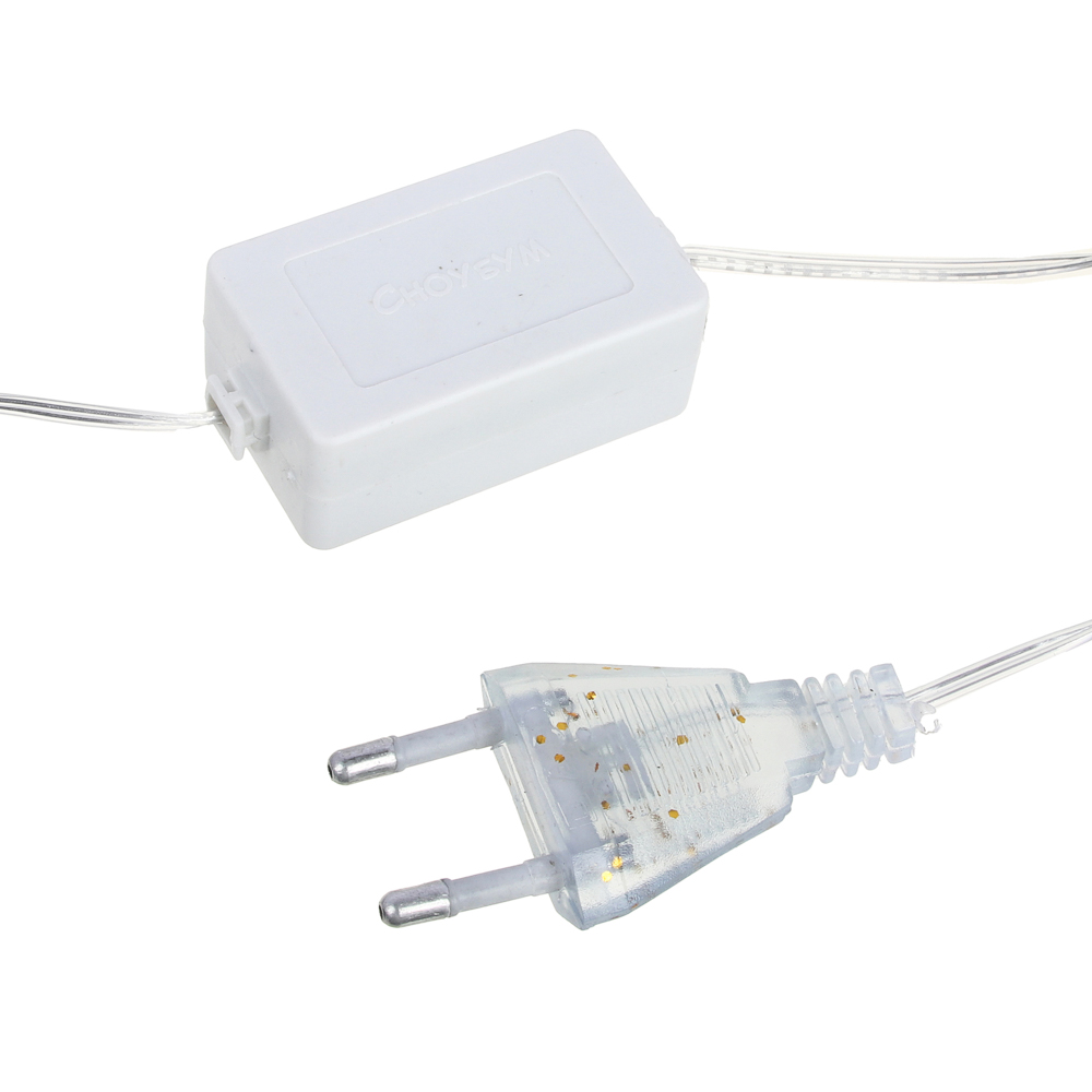 Гирлянда занавес нить 3х3 м СНОУ БУМ, 300 LED, постоянное свечение шампань, 10 нитей, 220В, 50Гц, медь, арт.№ 351-693