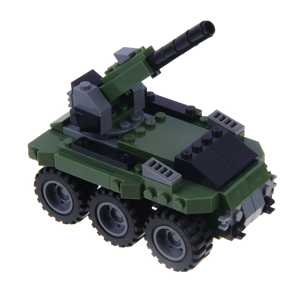 ИГРОЛЕНД Конструктор "Армия" Пограничник, 103-118 дет., АБС, коллекция, 15х10х5 см, 6 дизайнов, арт.№ 265-633