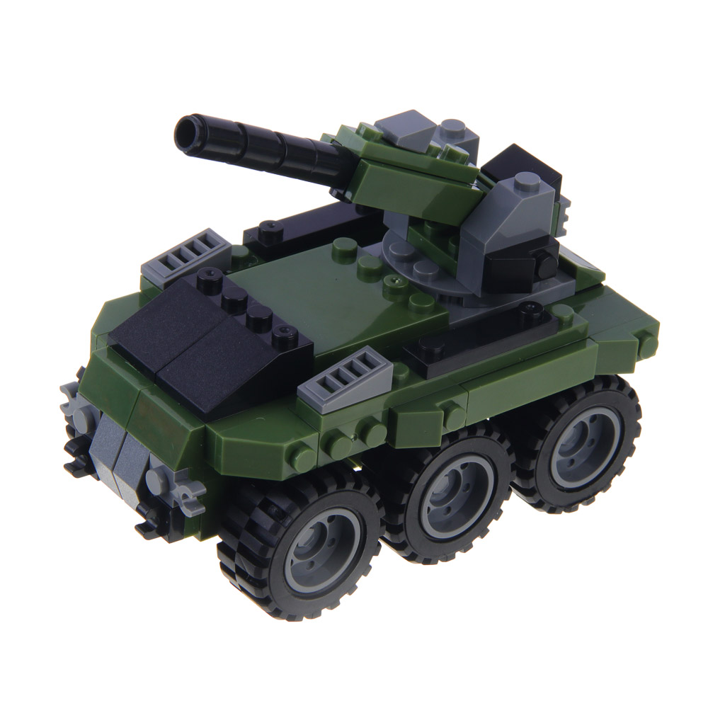 ИГРОЛЕНД Конструктор "Армия" Пограничник, 103-118 дет., АБС, коллекция, 15х10х5 см, 6 дизайнов, арт.№ 265-633