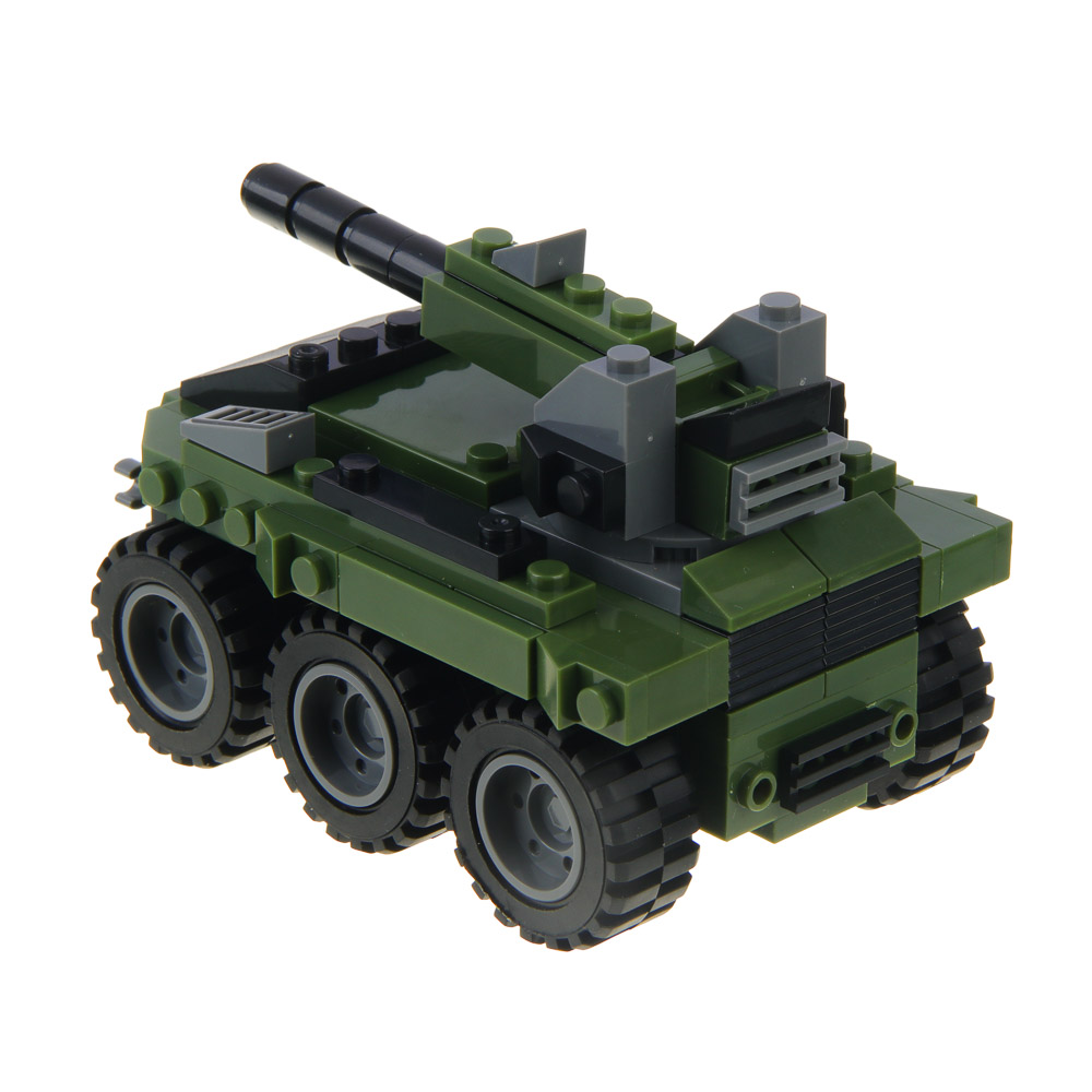 ИГРОЛЕНД Конструктор "Армия" Пограничник, 103-118 дет., АБС, коллекция, 15х10х5 см, 6 дизайнов, арт.№ 265-633