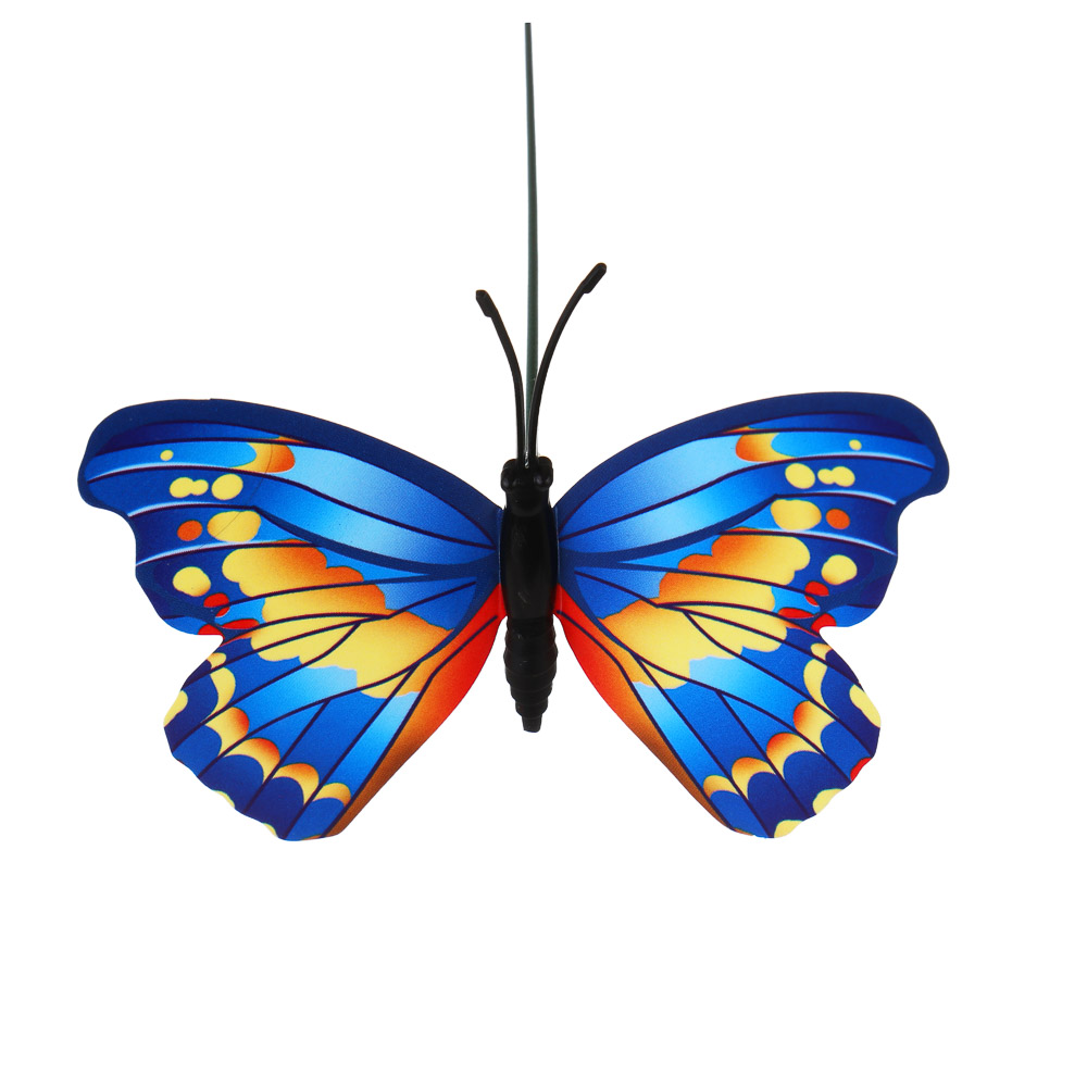 Фигурка на стержне "Бабочка" тм INBLOOM, набор 10шт, 8х25см, пластик, металл, арт.№ 153-211