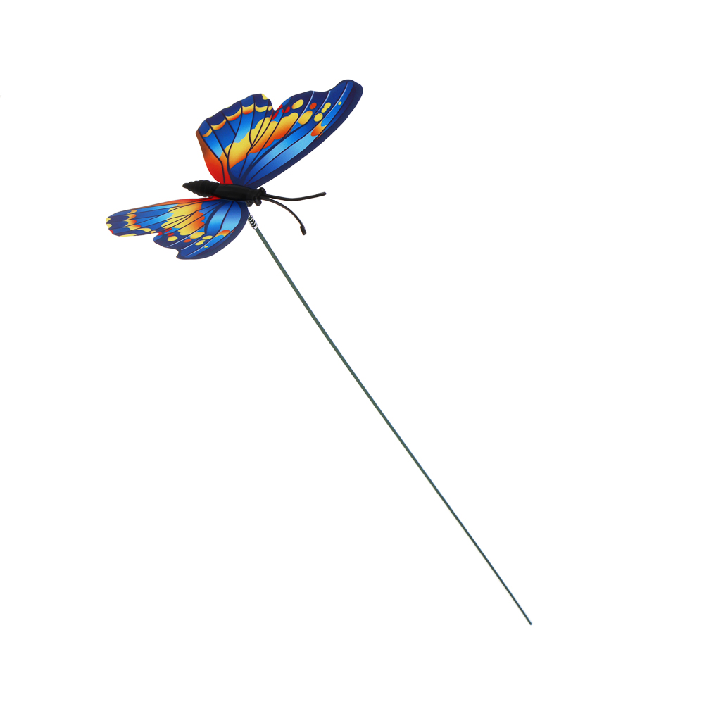 Фигурка на стержне "Бабочка" тм INBLOOM, набор 10шт, 8х25см, пластик, металл, арт.№ 153-211