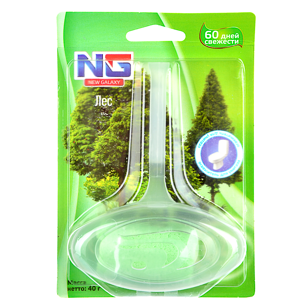 NEW GALAXY Освежитель для унитаза подвесной "Лес" 40гр. 1шт, блистер, арт.№ 778-045