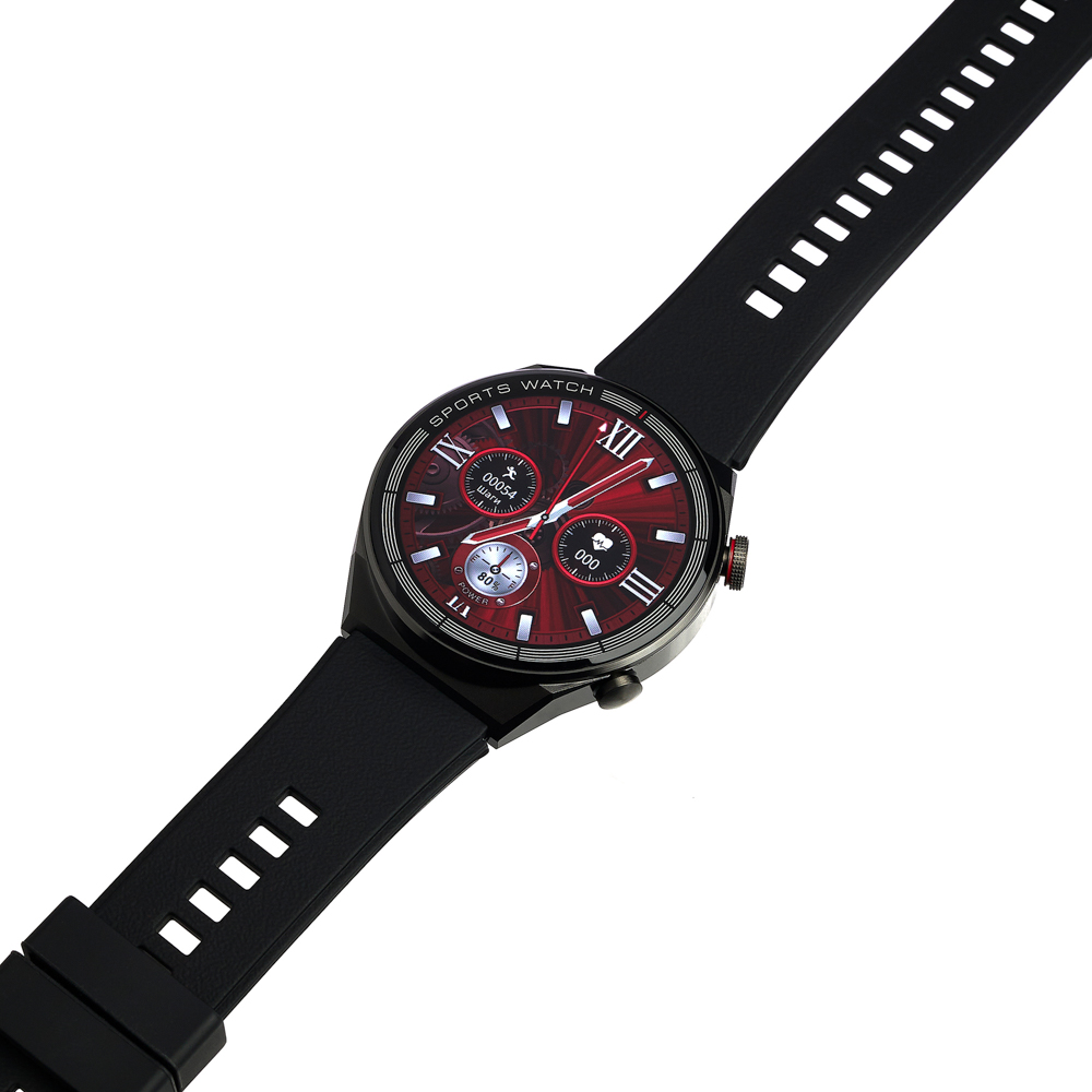 Смарт-часы BY Space Atlas, металлический корпус, шагомер, будильник, 1,5", черный, арт.№ 450-087