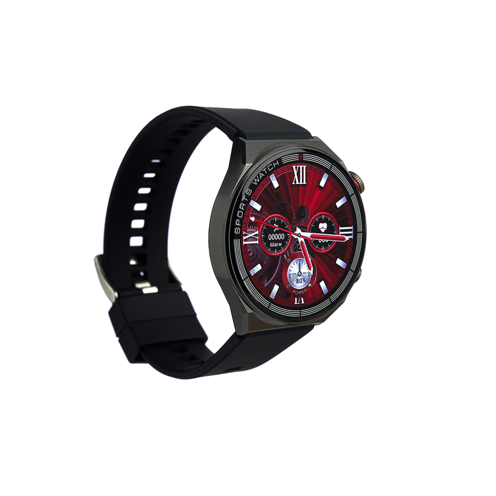 Смарт-часы BY Space Atlas, металлический корпус, шагомер, будильник, 1,5", черный, арт.№ 450-087