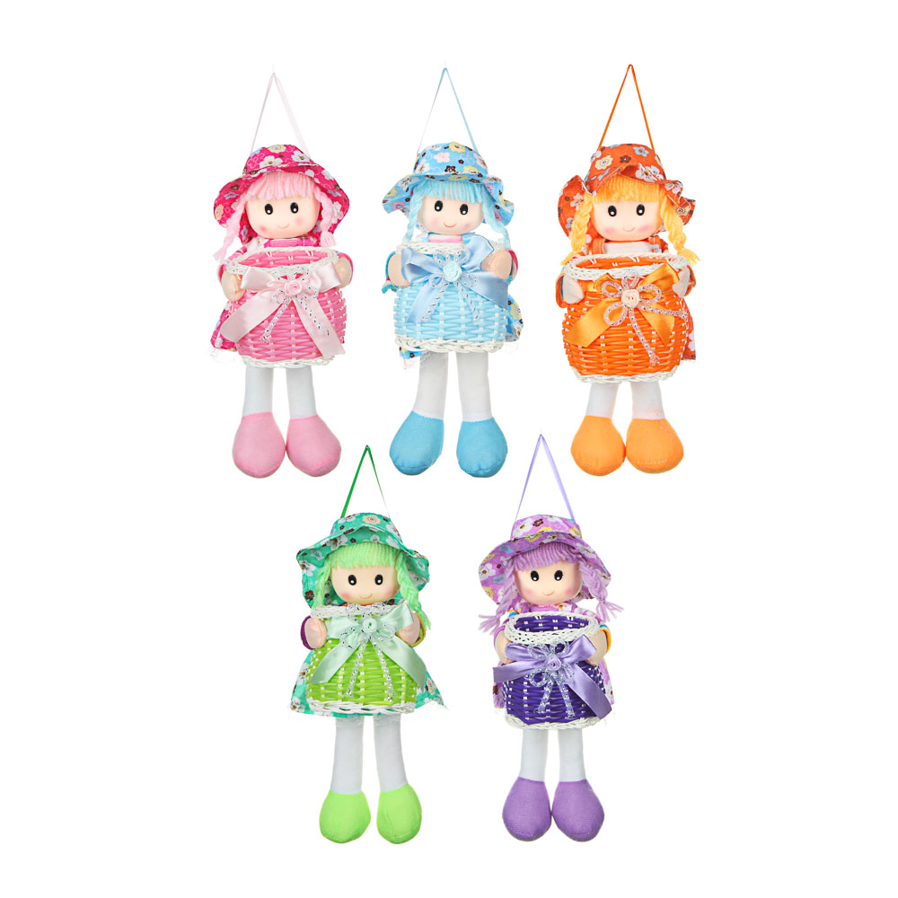 VETTA Корзинка декоративная, полиэстер, 28см, 5 цветов, арт.№ 416-126