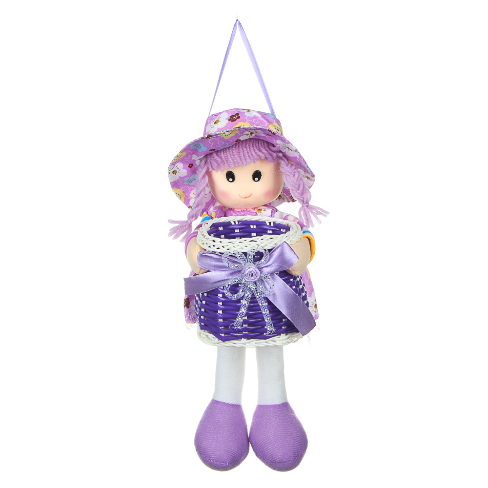 VETTA Корзинка декоративная, полиэстер, 28см, 5 цветов, арт.№ 416-126