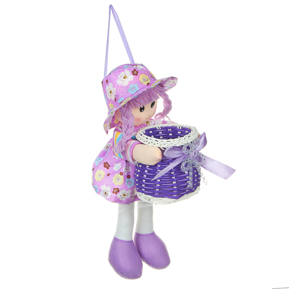 VETTA Корзинка декоративная, полиэстер, 28см, 5 цветов, арт.№ 416-126