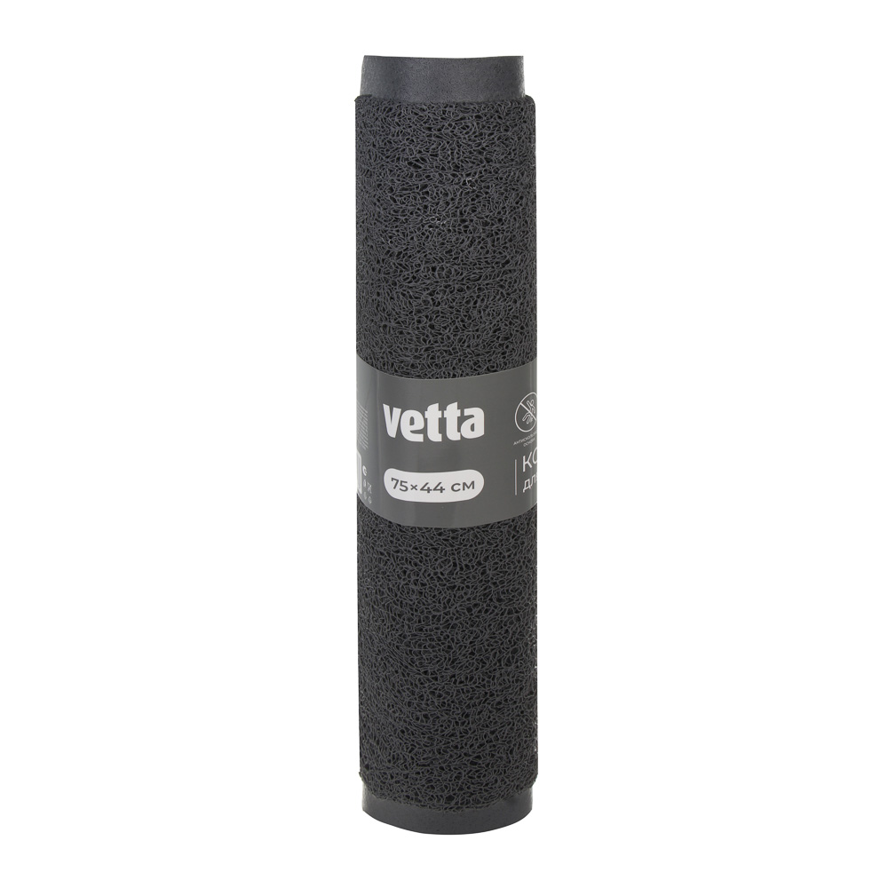 Коврик противоскользящий тм VETTA Capri, 75x44см, ПВХ 100%, серый, арт.№ 403-109