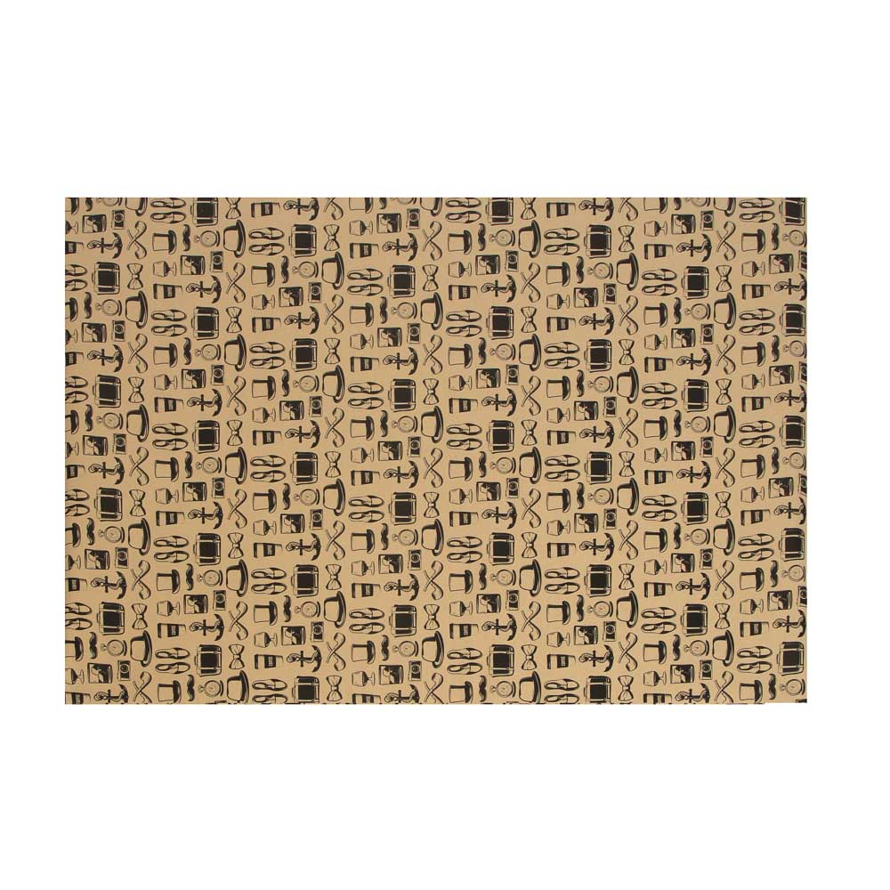 Бумага для упаковки подарков тм LADECOR, 70х100 см, 70 г, для мужчин, односторонняя, 4 дизайна, арт.№ 570-090