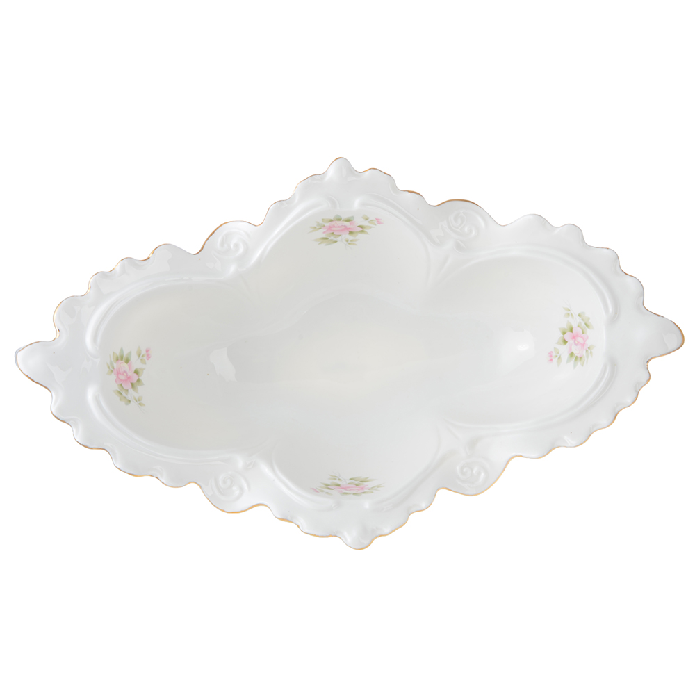 MILLIMI Вуаль Ваза для фруктов, 30,5х18,5х8см, костяной фарфор, арт.№ 802-303