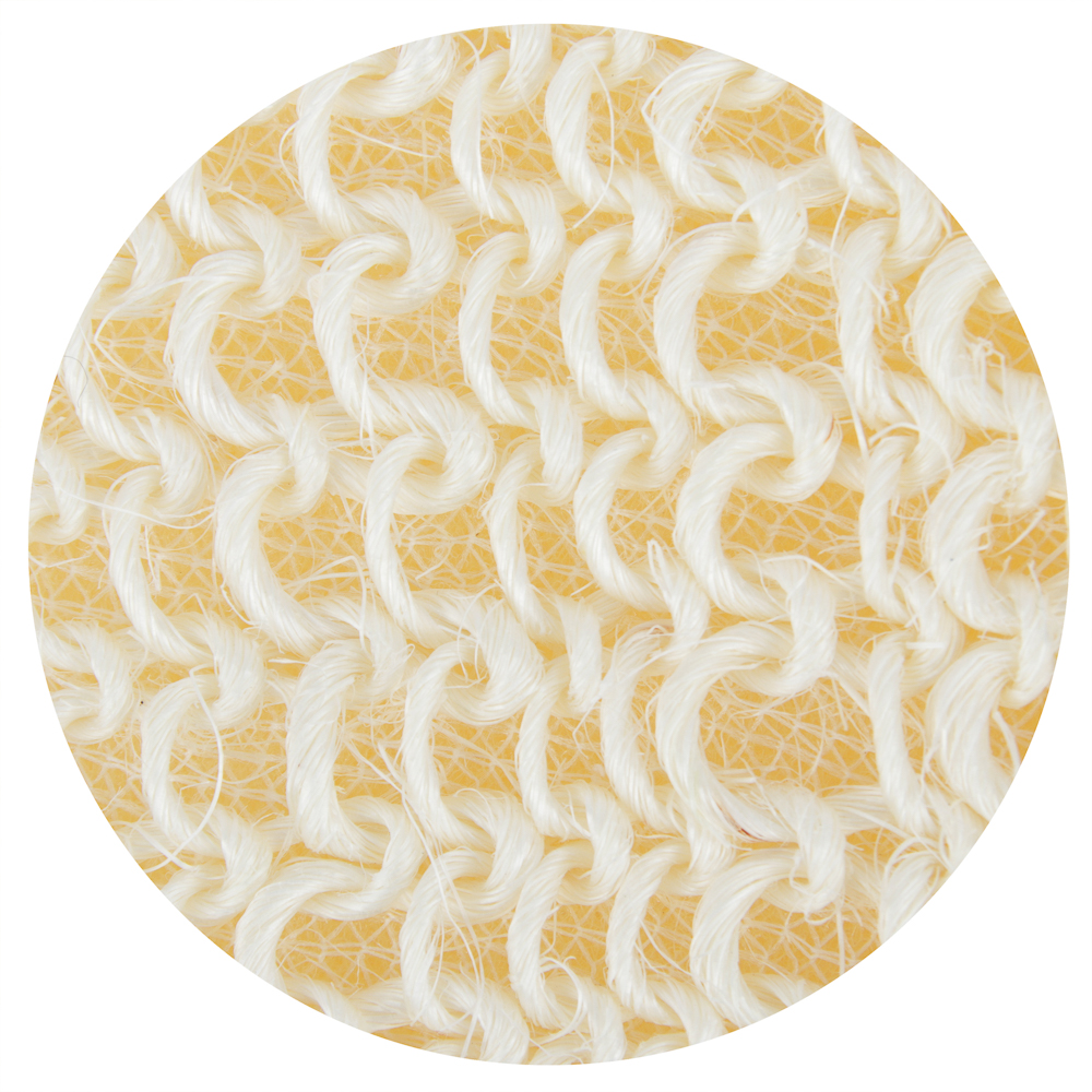 Мочалка банная, сизаль, овальная на поролоне, 11х14см, 1 цвет, арт.№ 361-080