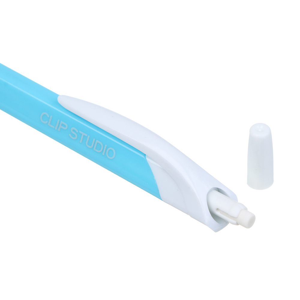 Карандаш механический ClipStudio 0,7мм, с ластиком, резин. держатель, пластик, 4 цв., трехгр. корпус, арт.№ 605-006