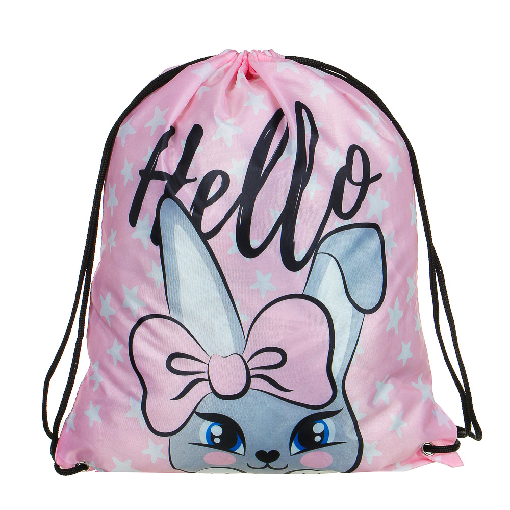 ЗАЙЧИК Мешок для сменной обуви на завязках, 34,8x41,5см, полиэстер, арт.№ 233-080