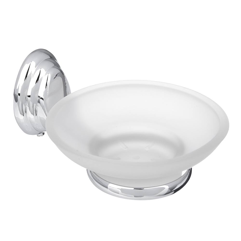 SonWelle Мыльница подвесная с креплением, хром, стекло, арт.№ 555-004