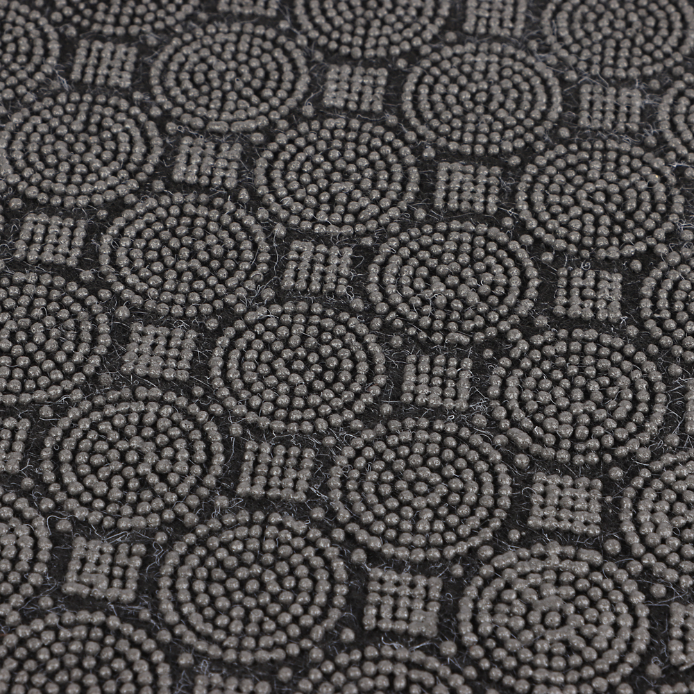 Коврик придверный, влаговпитывающий, антискользящий, SHAHINTEX ПРАКТИК Соты, 40х60, черный гранит, арт.№ 466-394