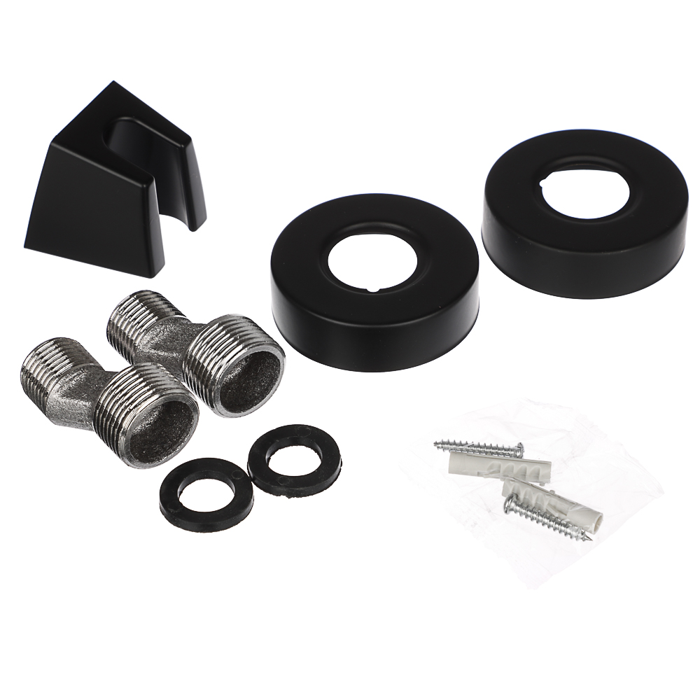 СоюзКран Смеситель для ванны с душем, прямой излив 35см, картридж 35мм, черный, цинк, SK08-P105, арт.№ 567-039